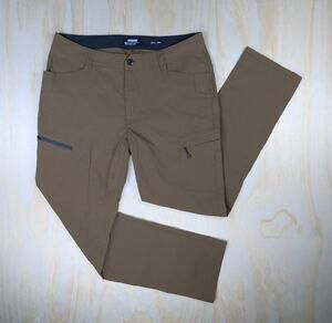 Off The Grid Men's 36x34 Trailblazer Pro Pant Taper Fit Brown Nylon Stretch